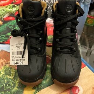 Timberland Kids Black and Brown Boots